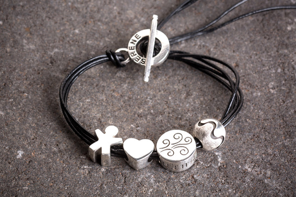 S4L - Serene Bracelet - 4 Elements on Leather