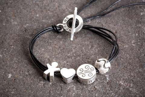 S4L - Serene Bracelet - 4 Elements on Leather
