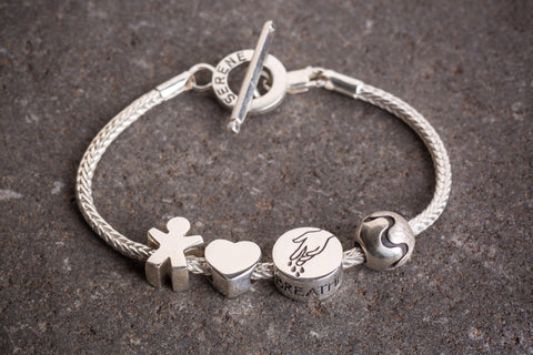 S4S - Serene Bracelet - 4 Elements on Silver